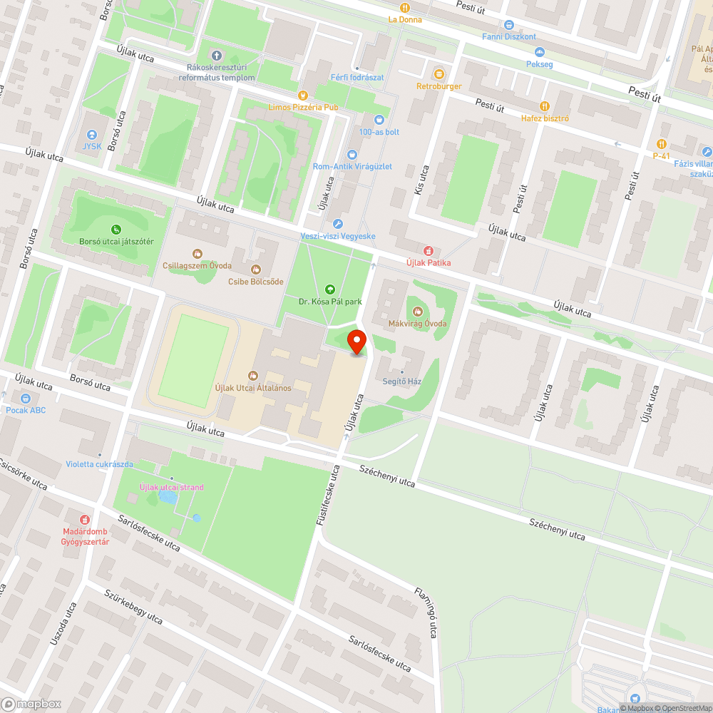 Vízzel árasztott használhatatlan járda bejelentés helye