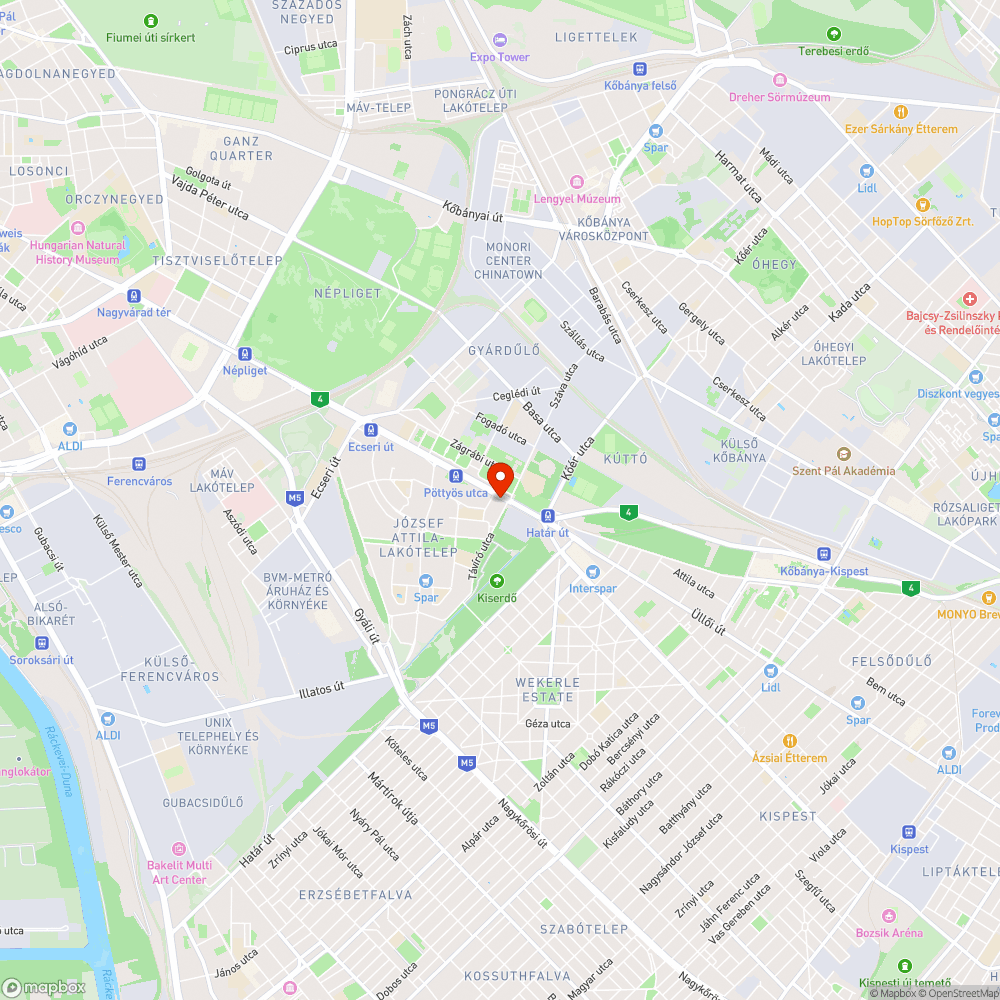 Kátyú az Üllői út 193-195 előtt bejelentés helye