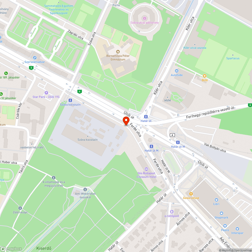 Útfelbontásból származó sitt, aszfalt rakás az Üllői út 199-nél bejelentés helye