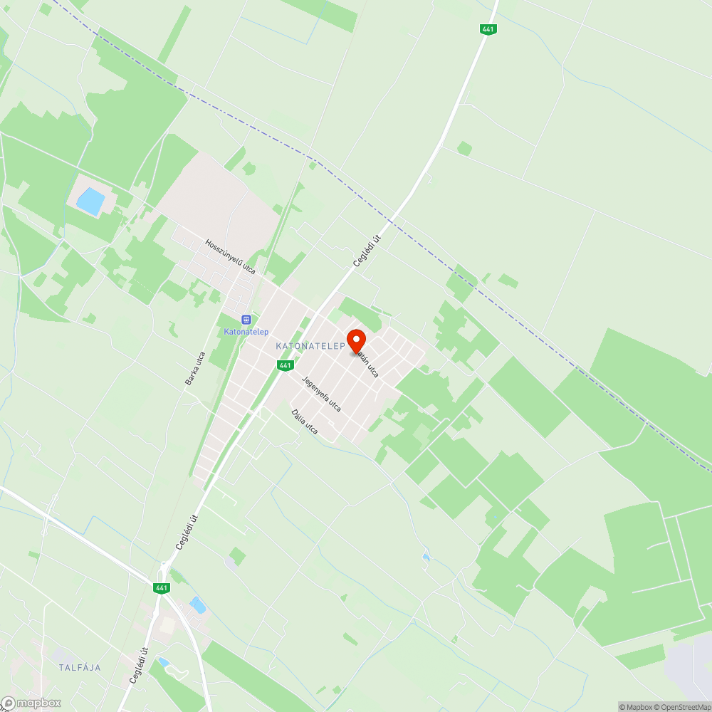 Közvilágítás hiánya a Rezeda utcai buszmegállóban bejelentés helye