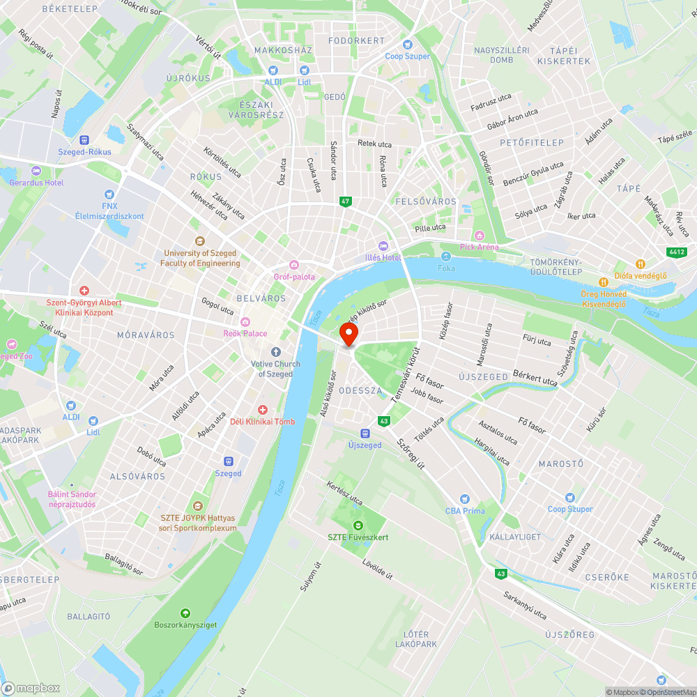 Döglött macska a Belvárosi hídon bejelentés helye