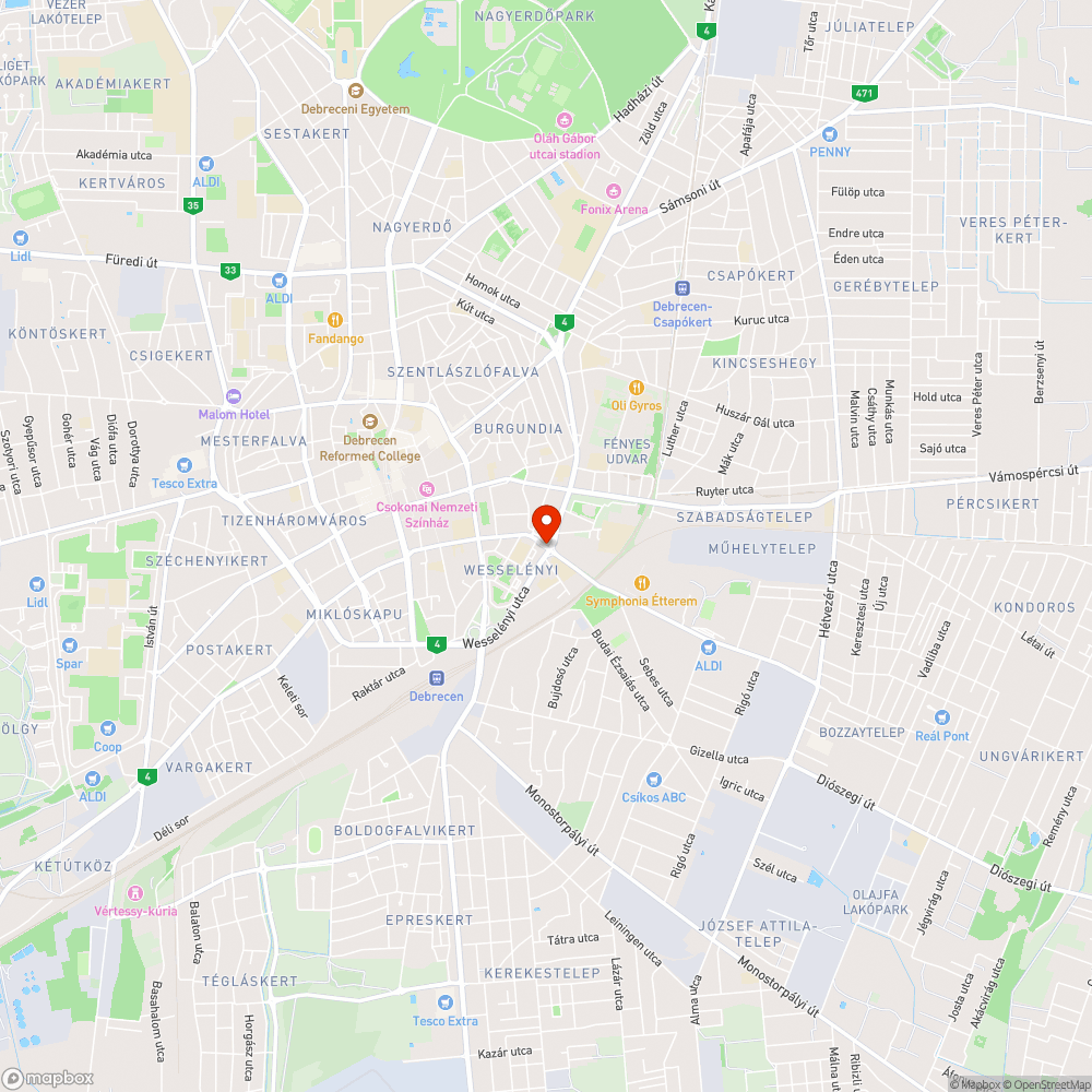 Bokatörő járda bejelentés helye