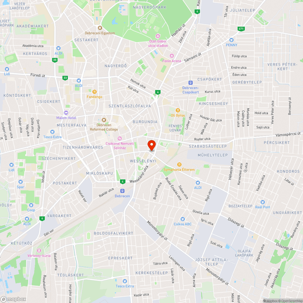 Balesetveszélyes lyuk a járdán bejelentés helye