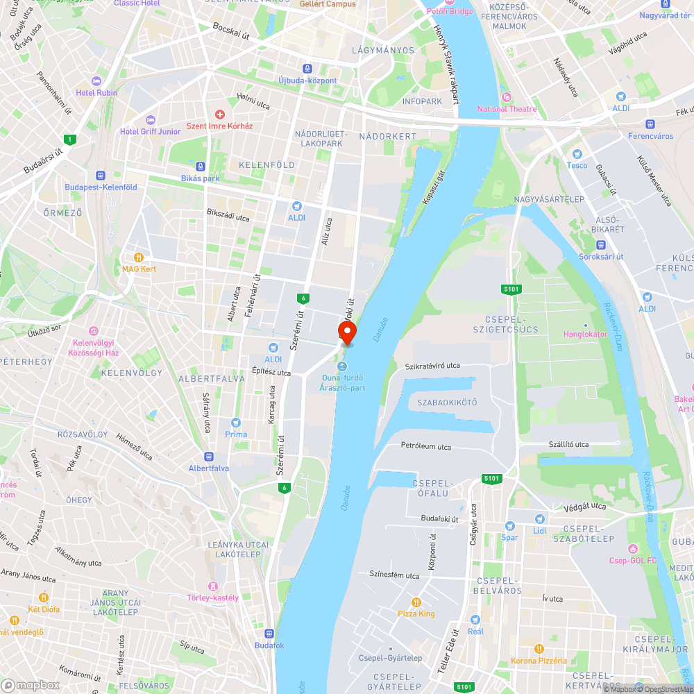 Szemetes Dunapart bejelentés helye