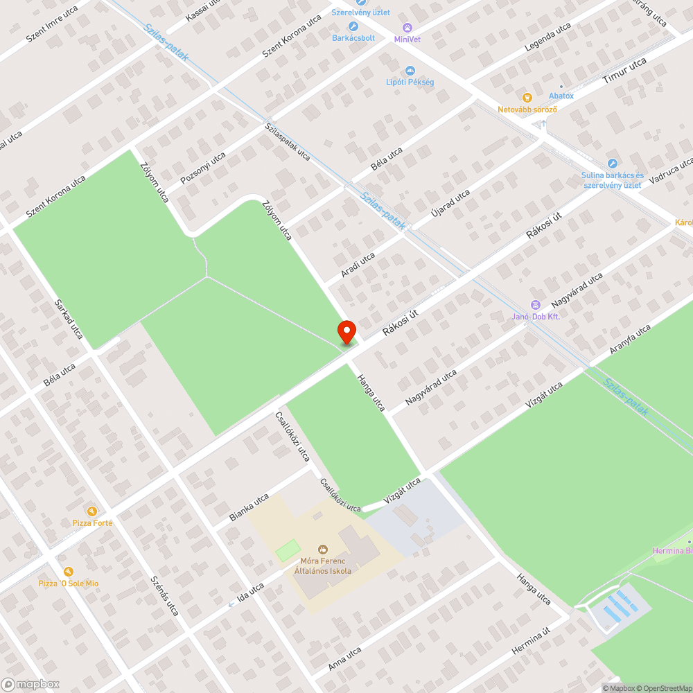 Zebra/Átvezetés bejelentés helye