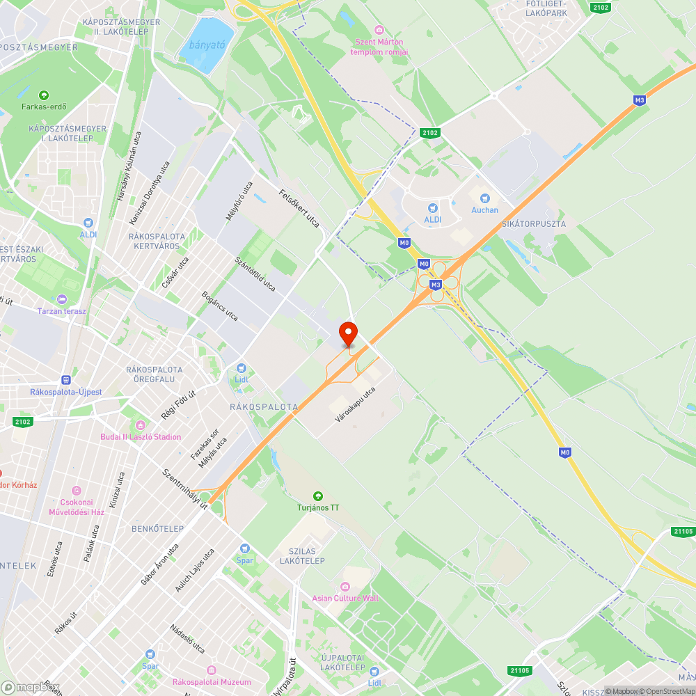 Elhagyott jármű bejelentés helye