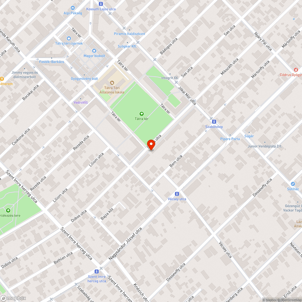 Törött járda bejelentés helye