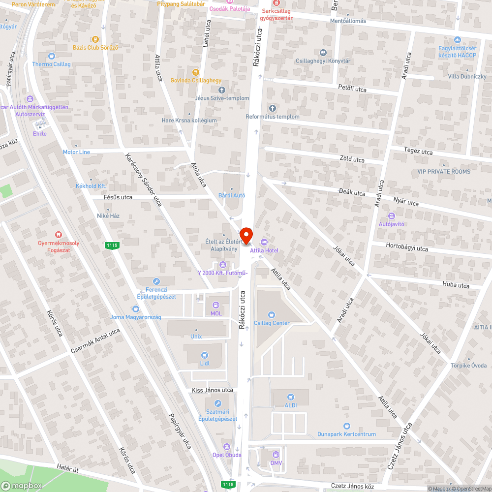 Kátyú az úttesten bejelentés helye