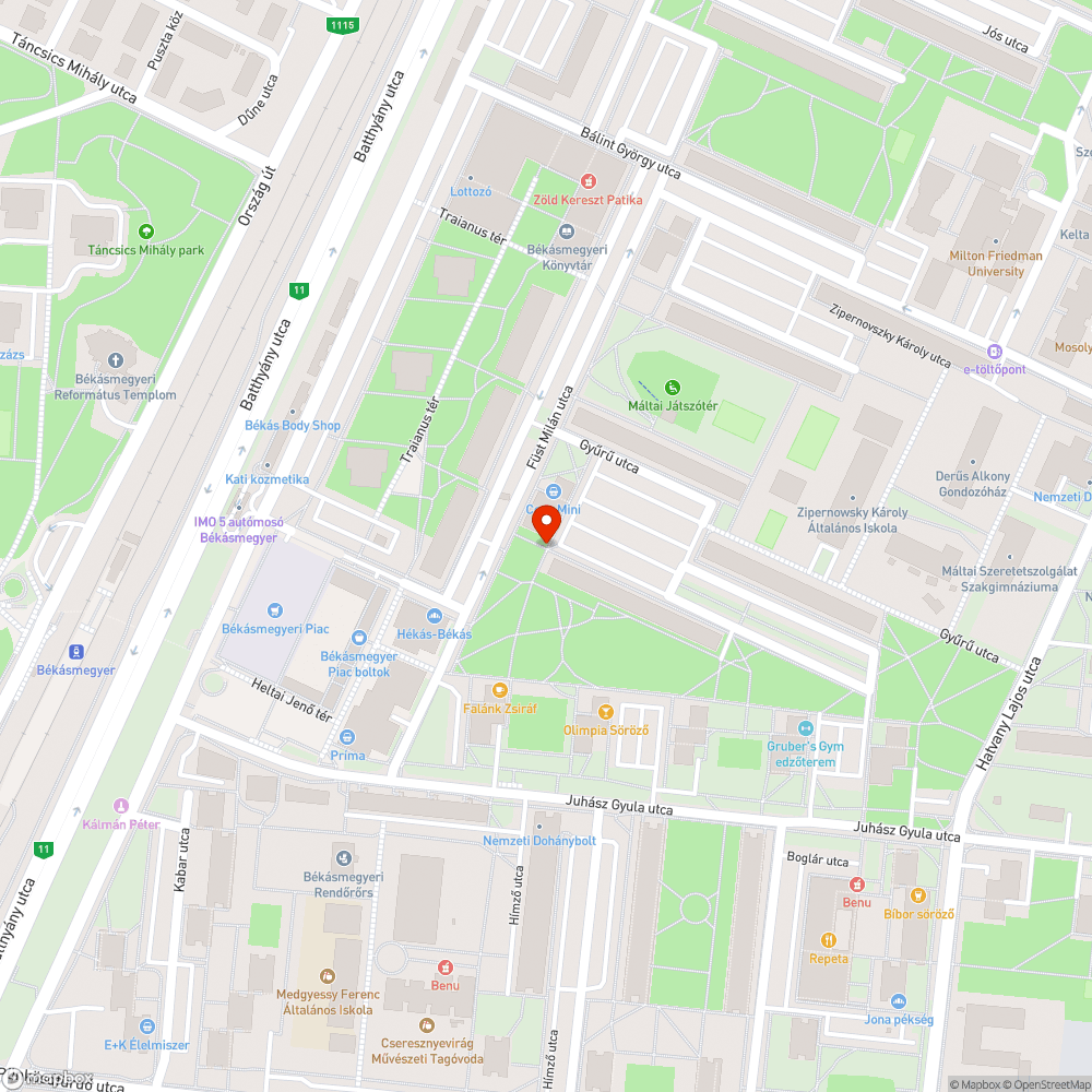 Botlásveszélyes járdaszakasz bejelentés helye