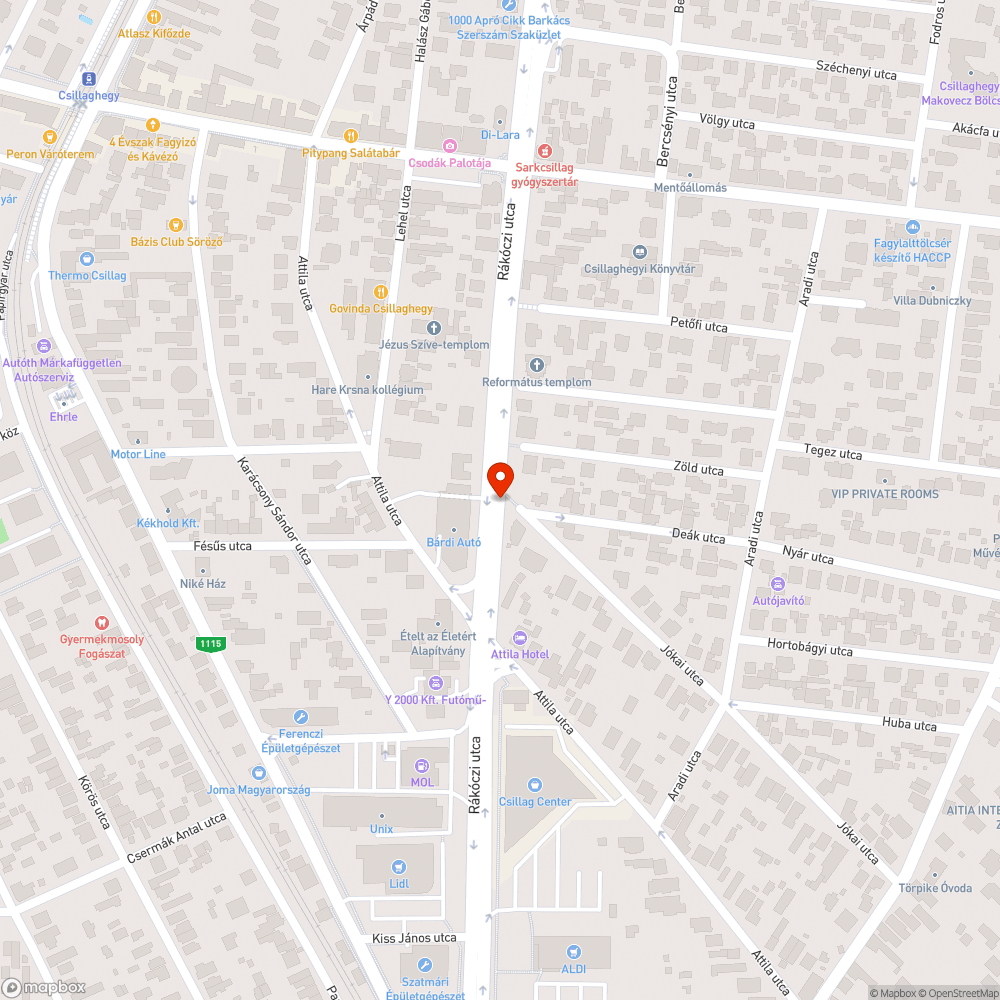 Úthibák bejelentés helye