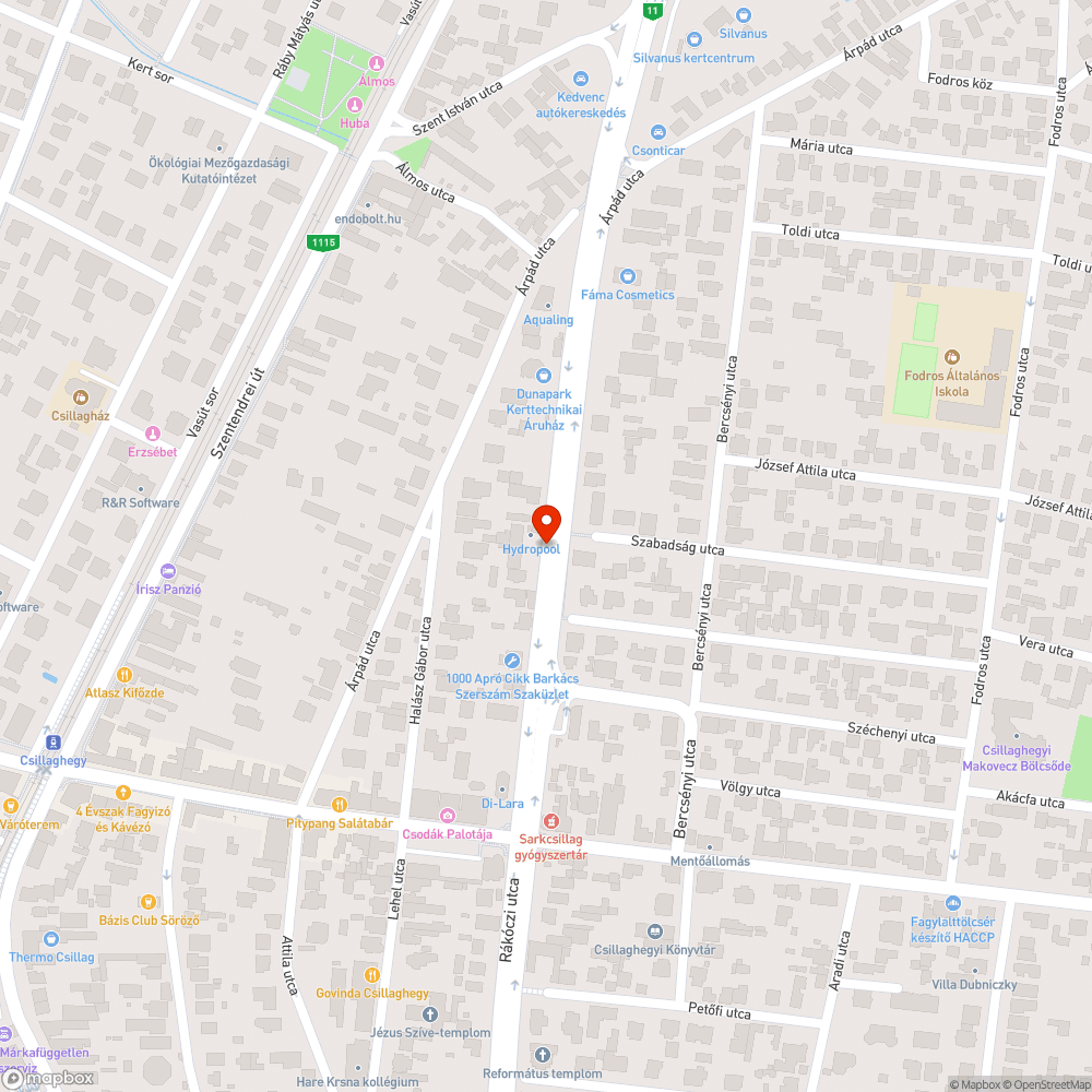 Süllyedt, repedezett útszakasz - nyomvonalon bejelentés helye