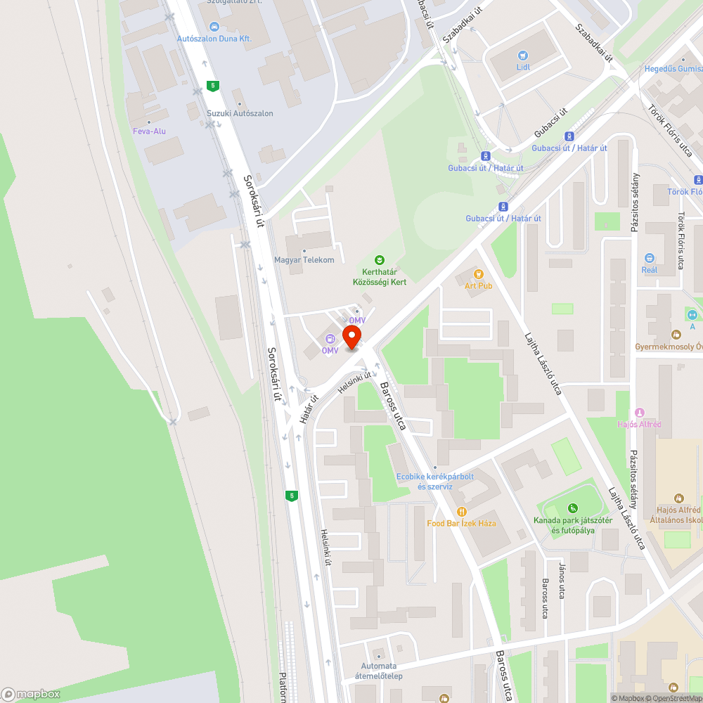 Elhagyott autó bejelentés helye