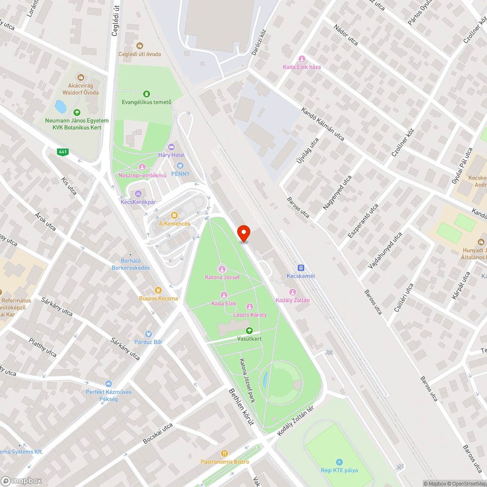 Megsüllyedt víznyelő bejelentés helye