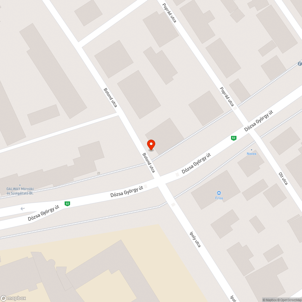 Ismeretlen funkciójú vas bejelentés helye