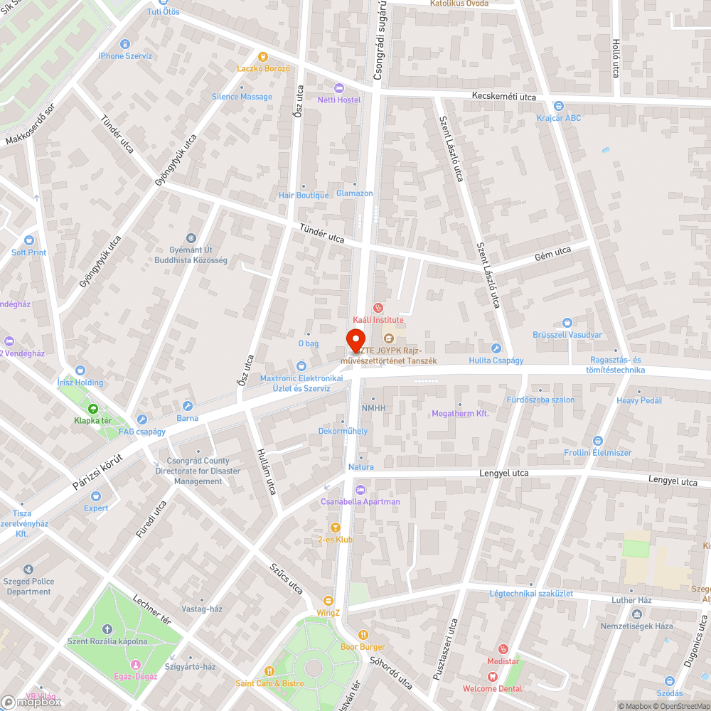 Rozsdarágta fedlap - Csongrádi sgt. és Brüsszeli krt. kereszteződése bejelentés helye