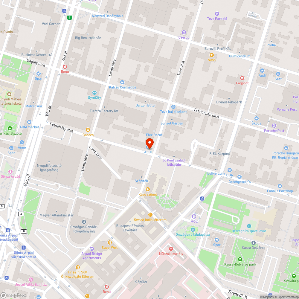 Csikkek az Aldi előtt bejelentés helye