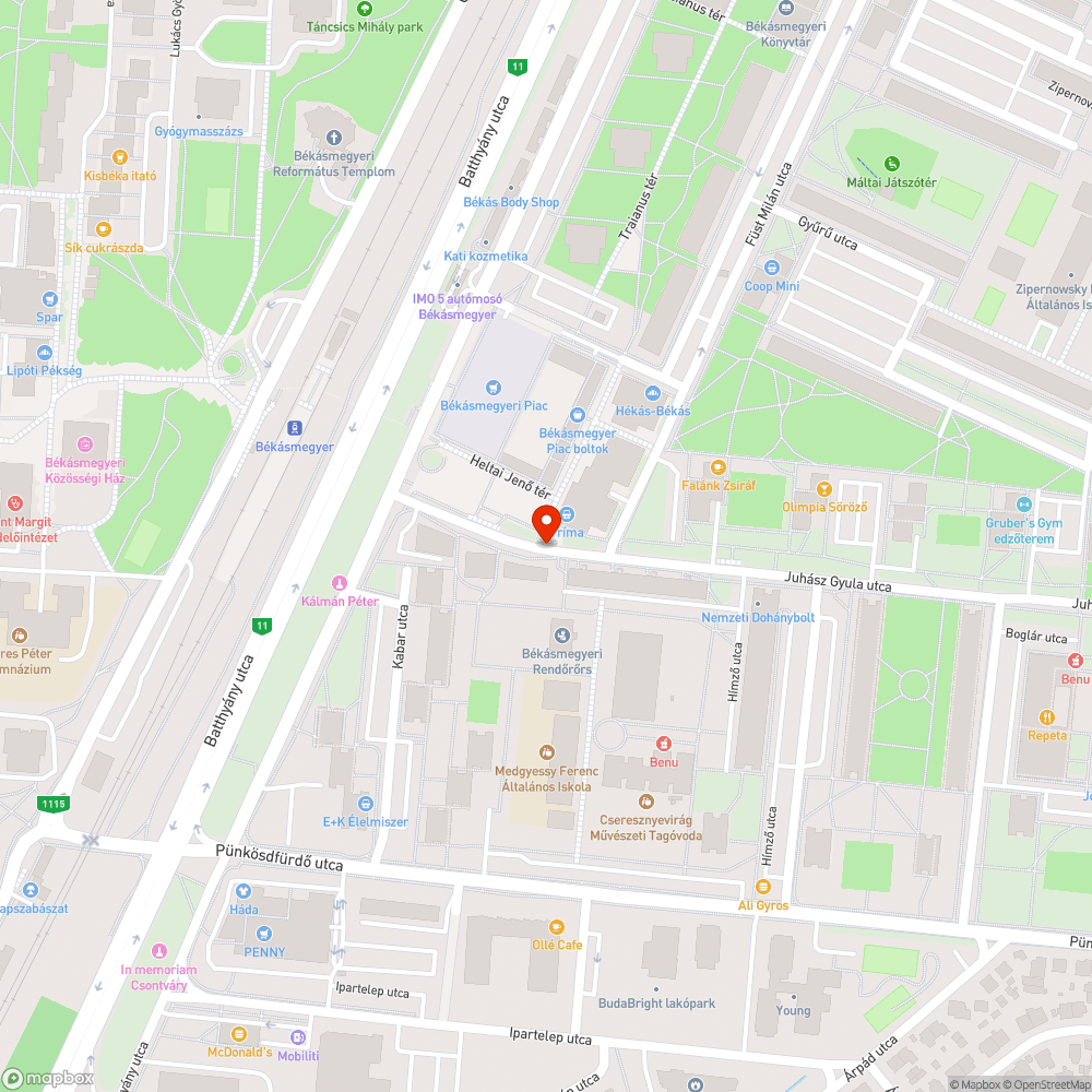 Megdőlt poller bejelentés helye