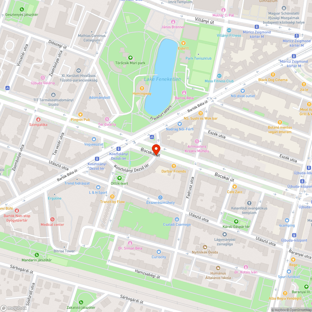 Pollerek rongálása a Kosztolányin bejelentés helye