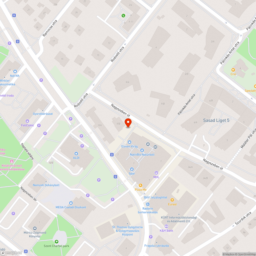 Szemét az Eleven center körül bejelentés helye