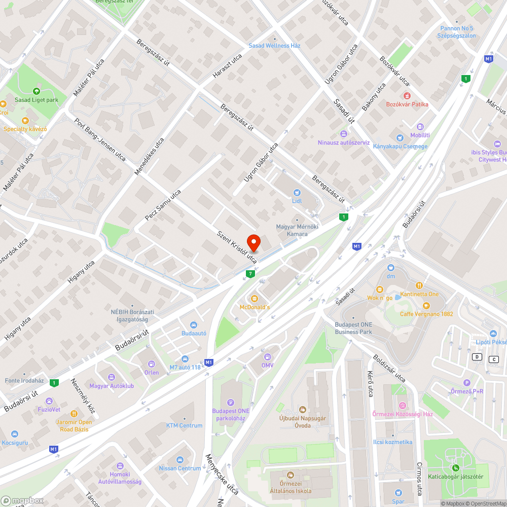 Szent Kristóf utca teli szemetes bejelentés helye