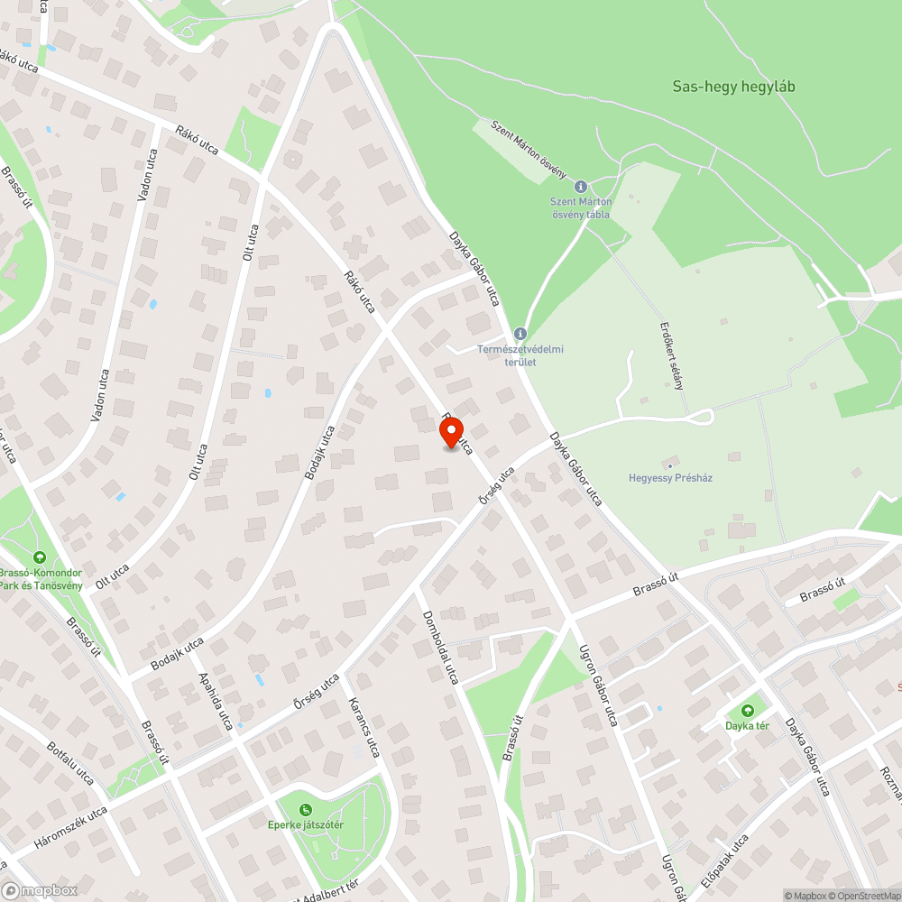 Megsüllyedt aszfaltburkolat fekvőrendőr előtt bejelentés helye