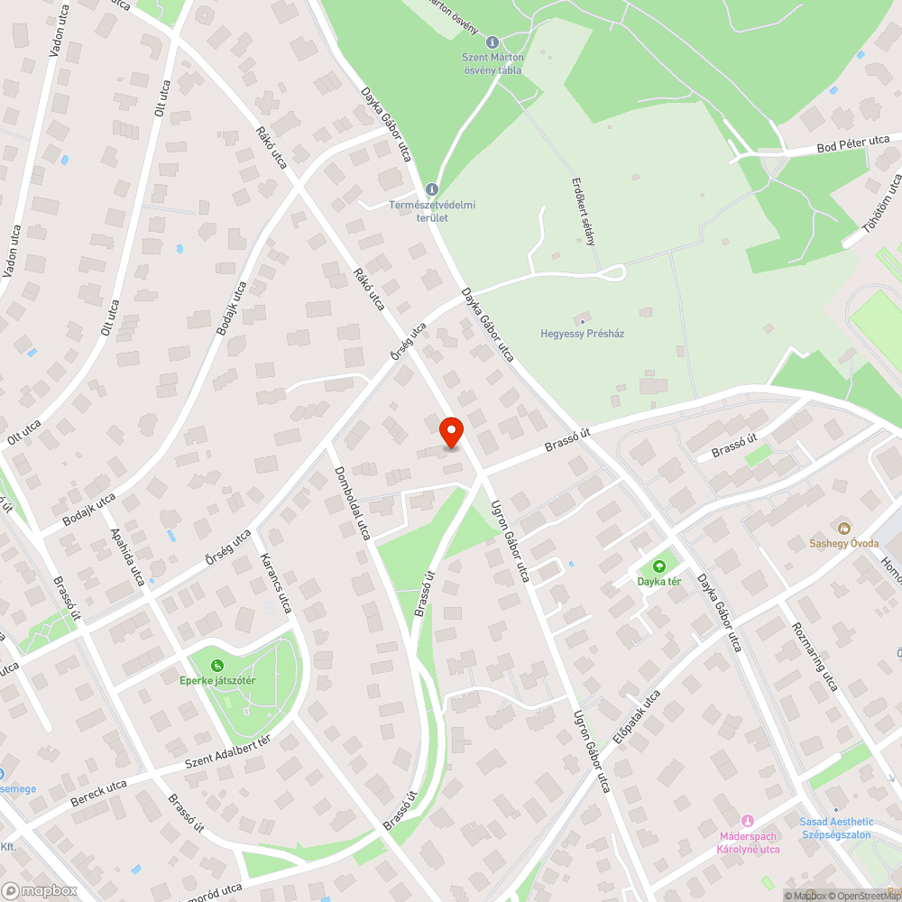 Rákó utca aknafedél bejelentés helye