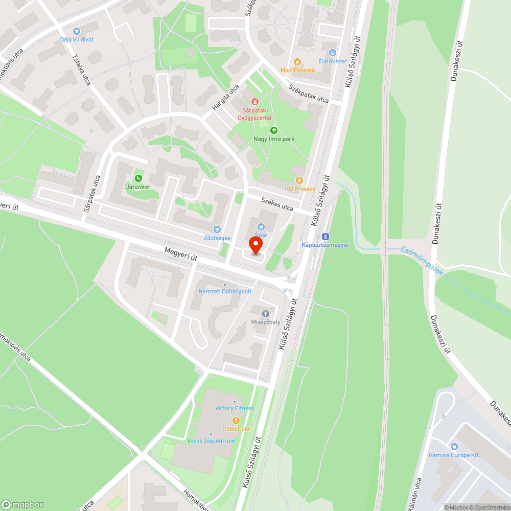 Elhagyott autó a Spar parkolójában bejelentés helye