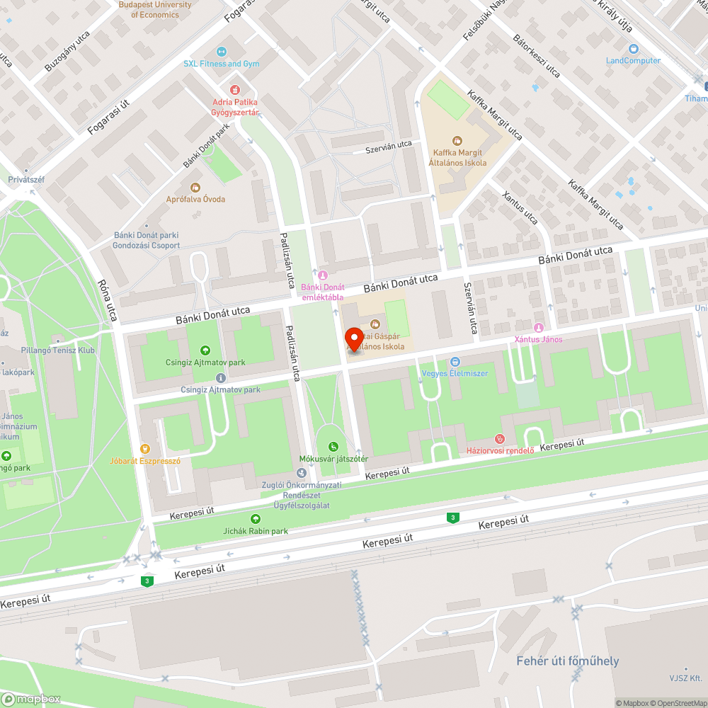 FKF feliratú konténer a zebránál bejelentés helye