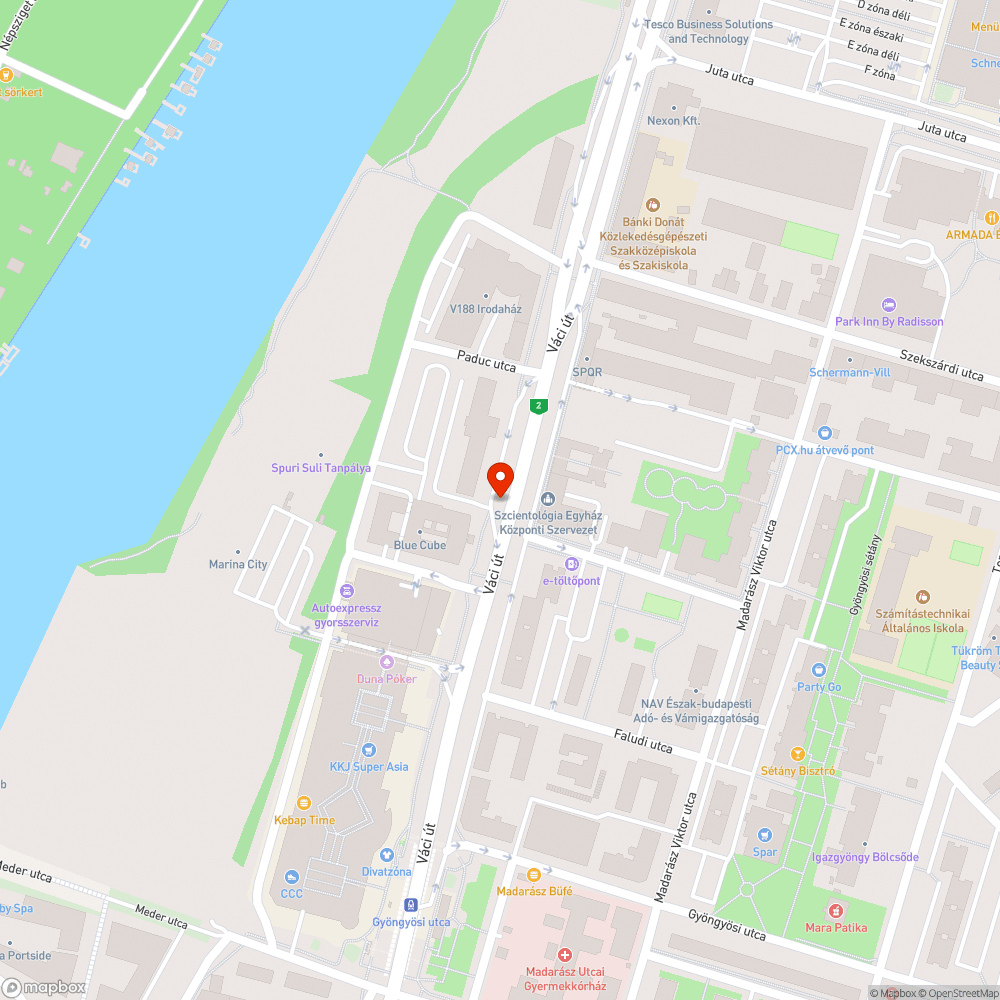 Kátyú az úttesten bejelentés helye