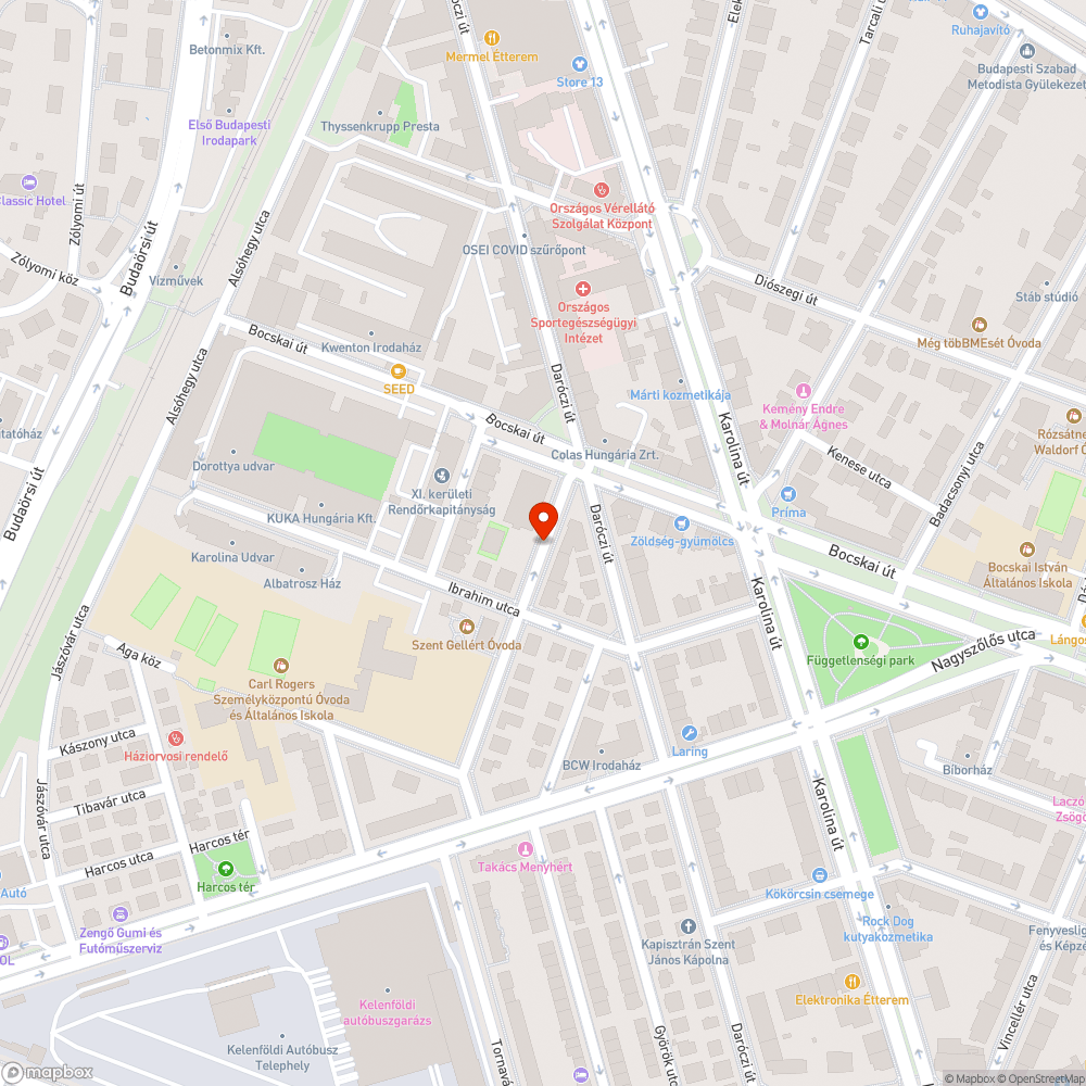 Megsüllyedt járda bejelentés helye