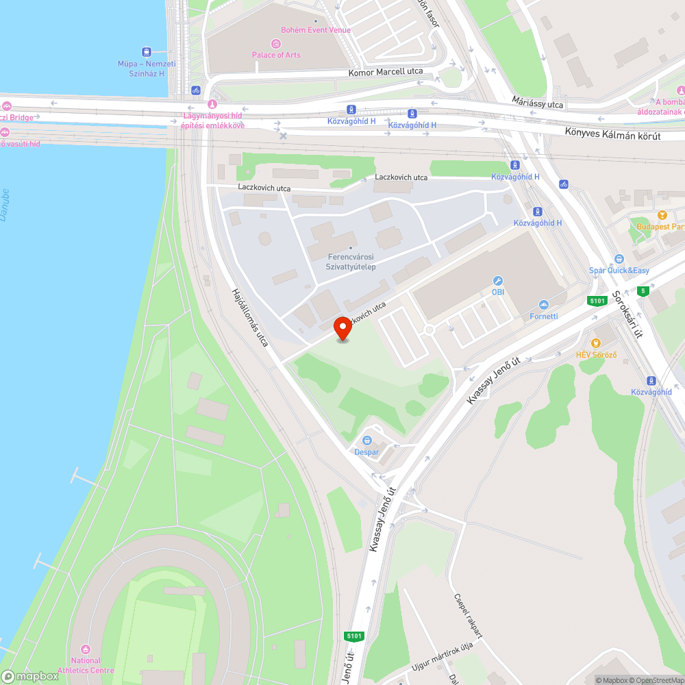 Közvilágítás nem működik - Laczkovich u. bejelentés helye