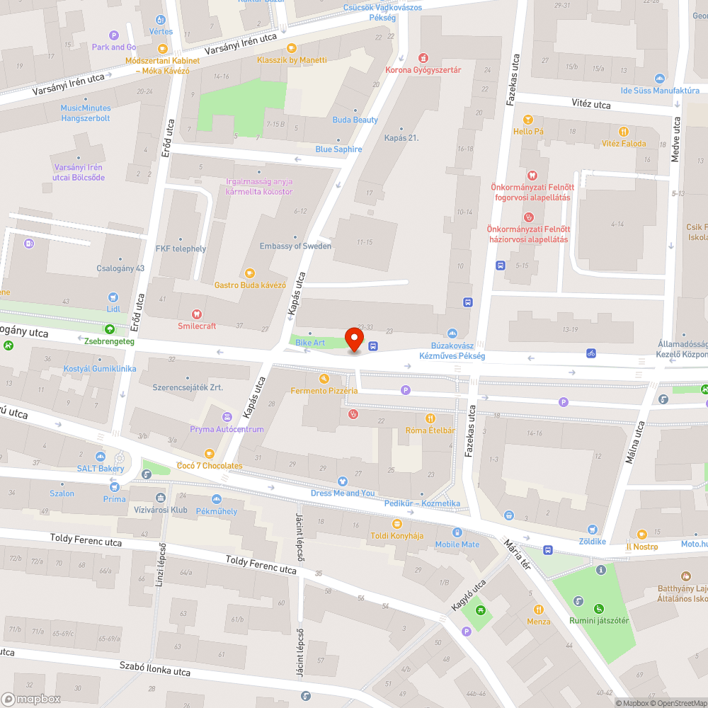 Elpusztult fák bejelentés helye