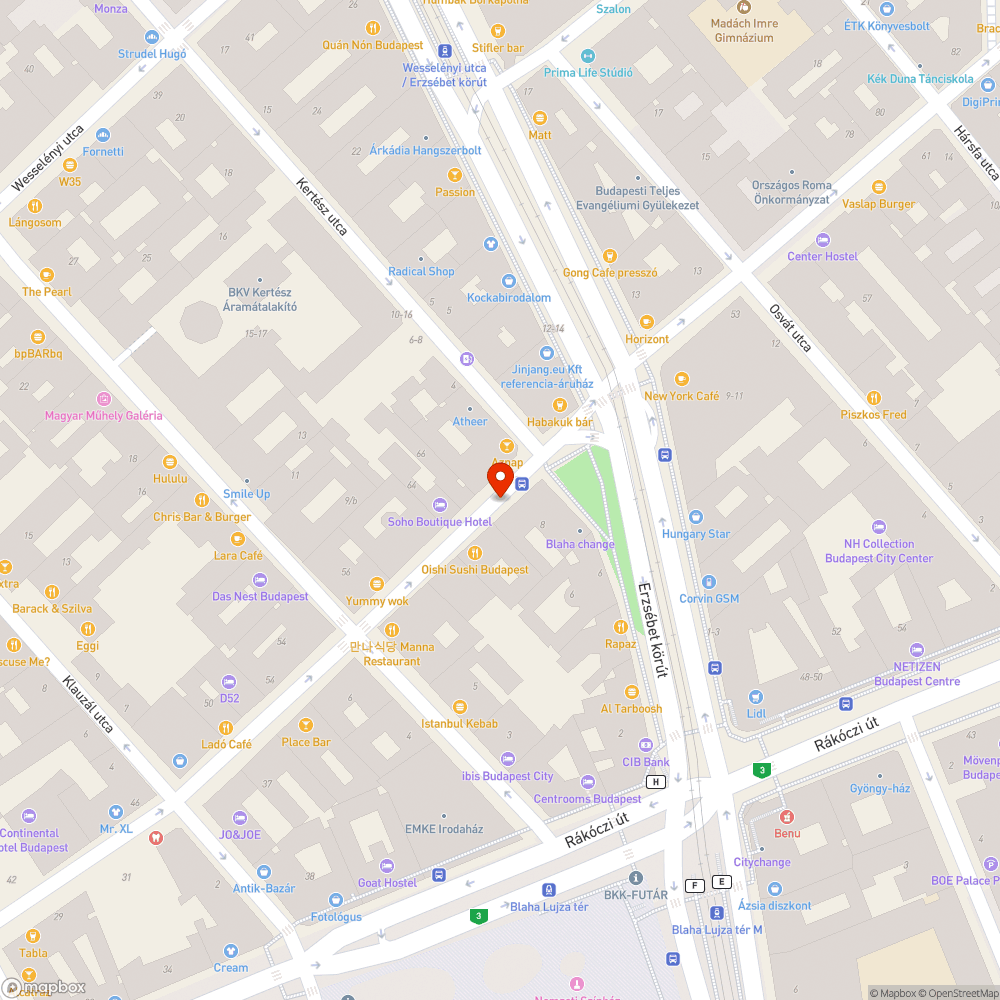 Graffitis váró (Blaha Lujza tér) bejelentés helye