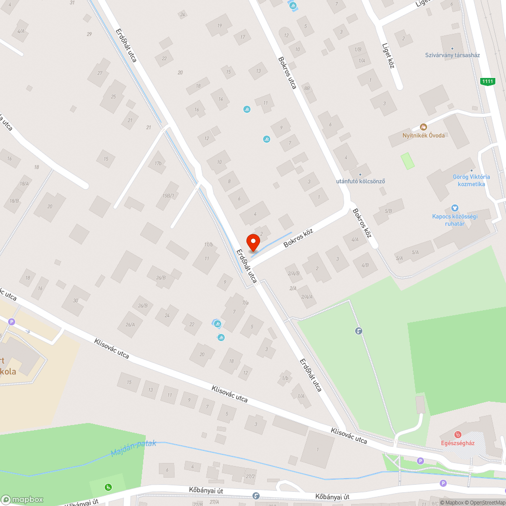 A sarki lámpa villog bejelentés helye