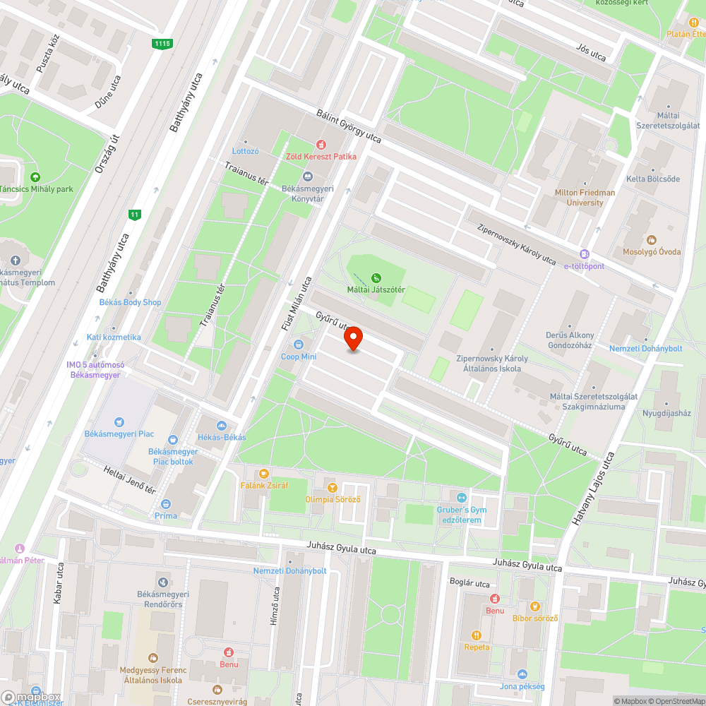 Szemét és aszfaltdarabok zöldfelületen bejelentés helye