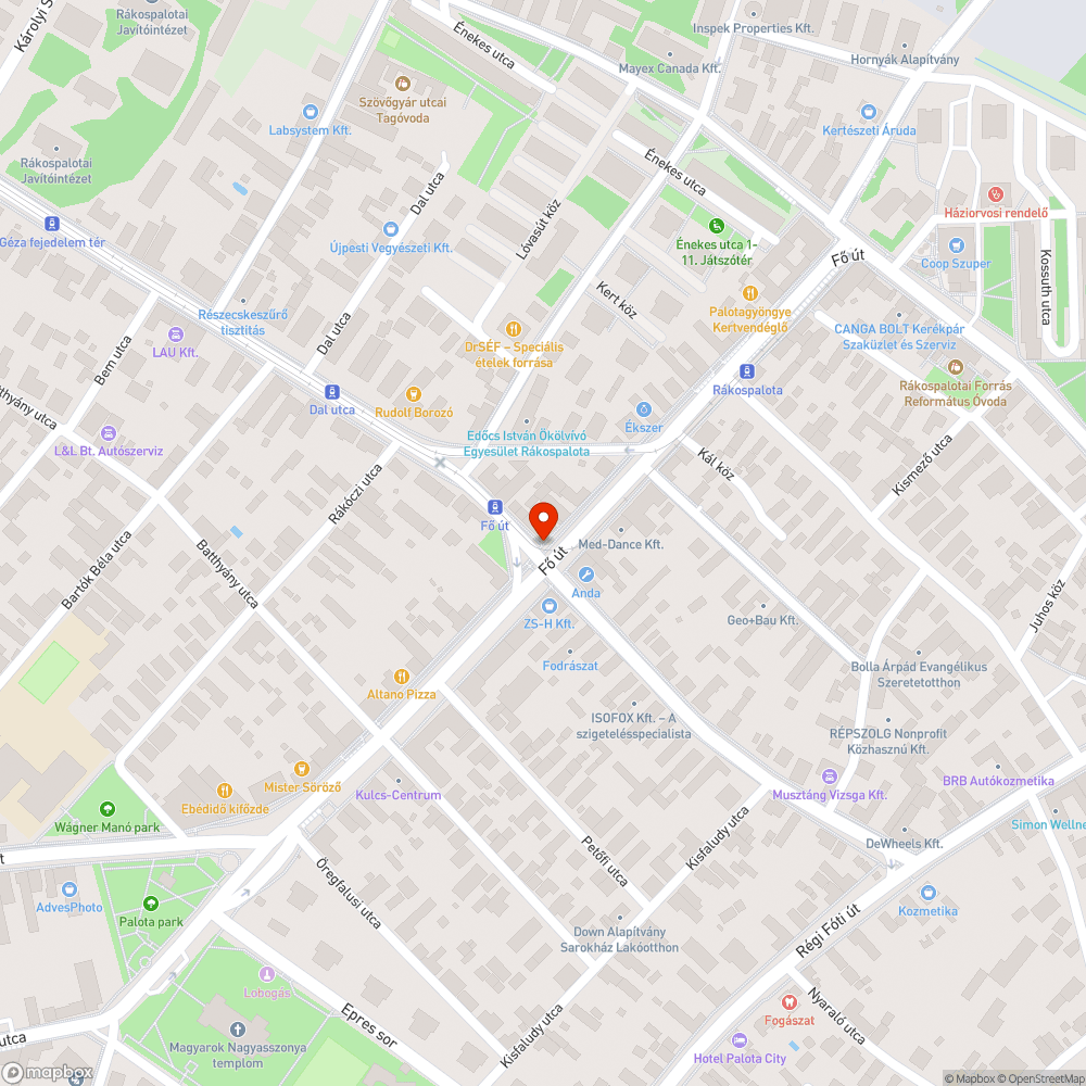 Elromlott jelzőlámpa bejelentés helye