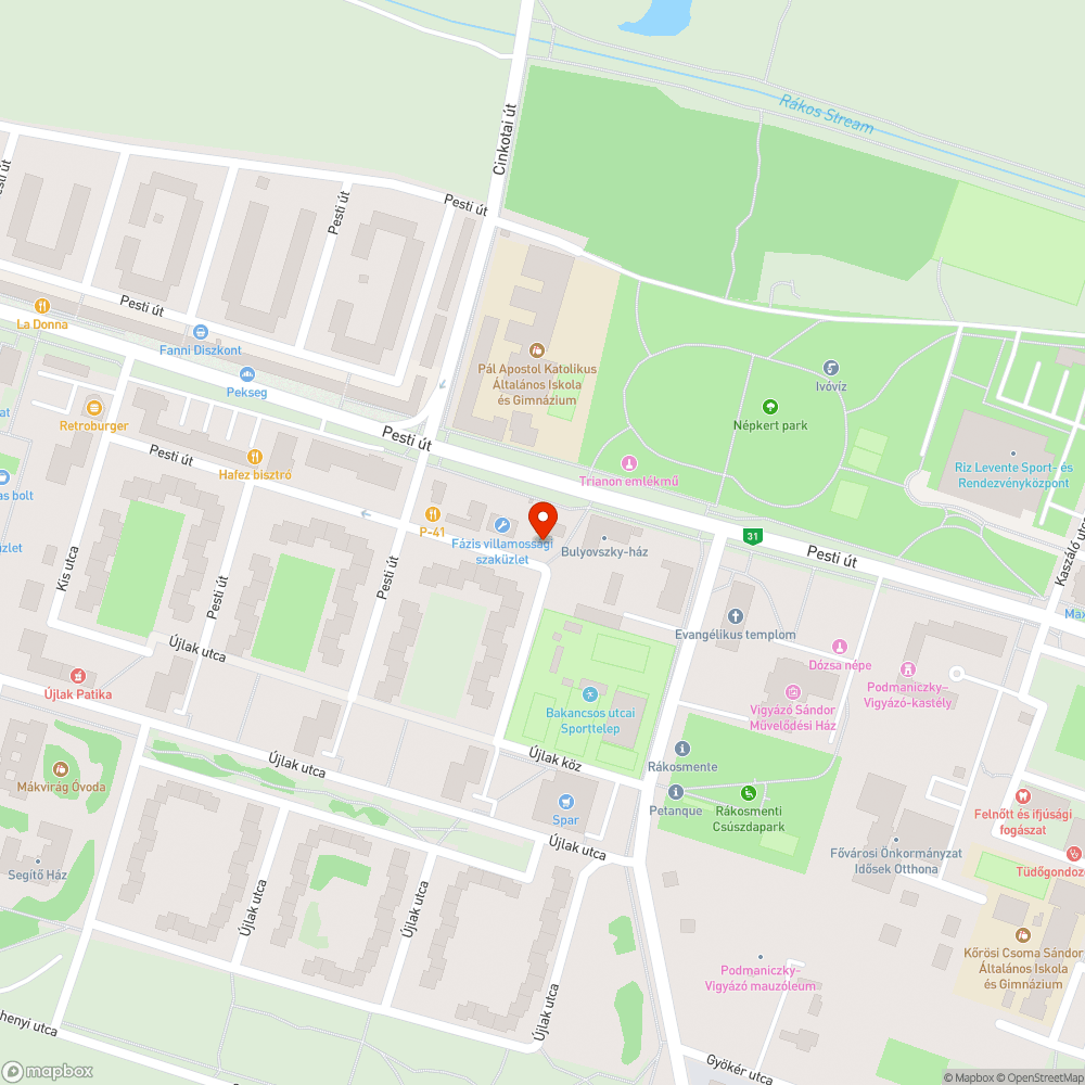 Zöld kupac bejelentés helye