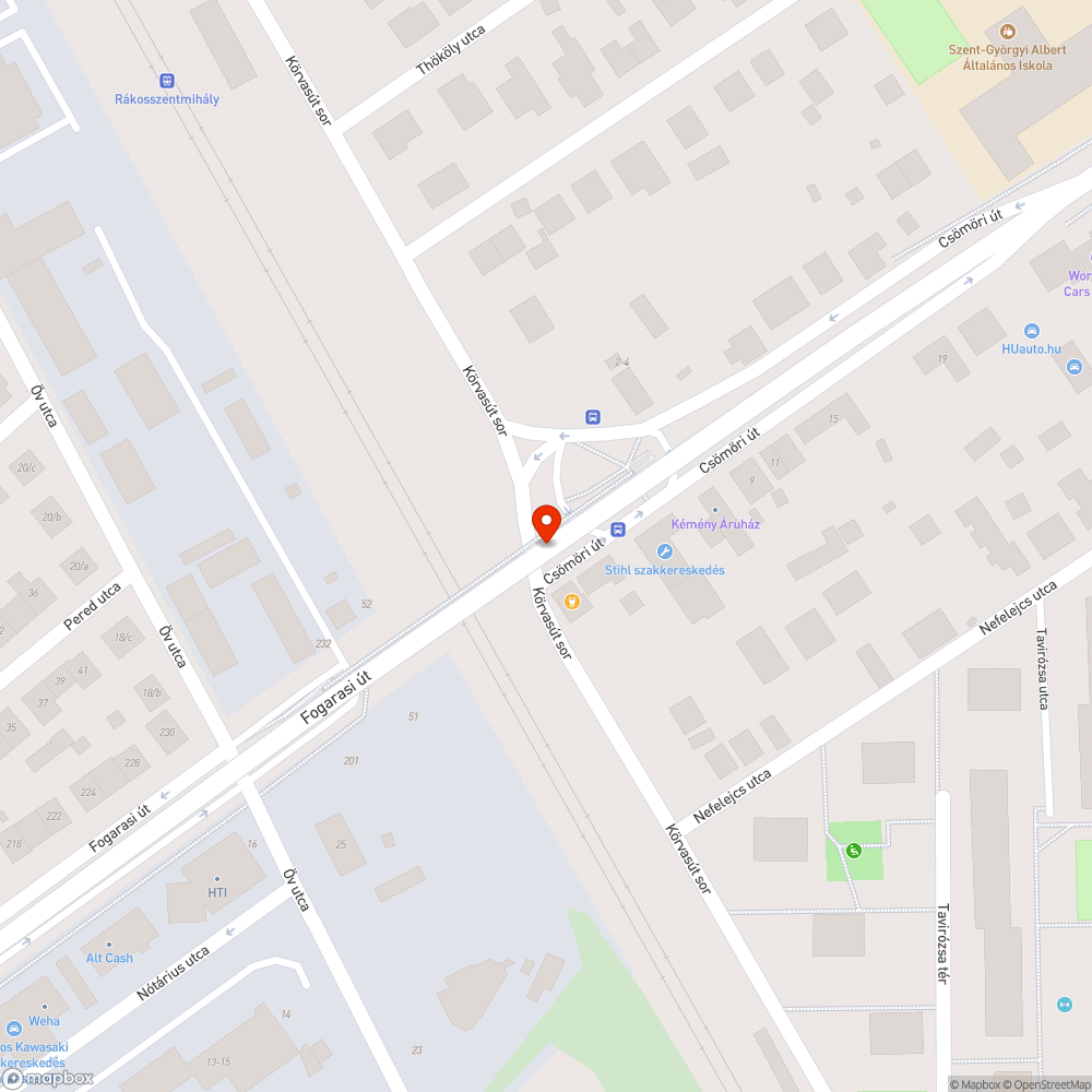 Fogarasi Csömöri felüljáró bejelentés helye