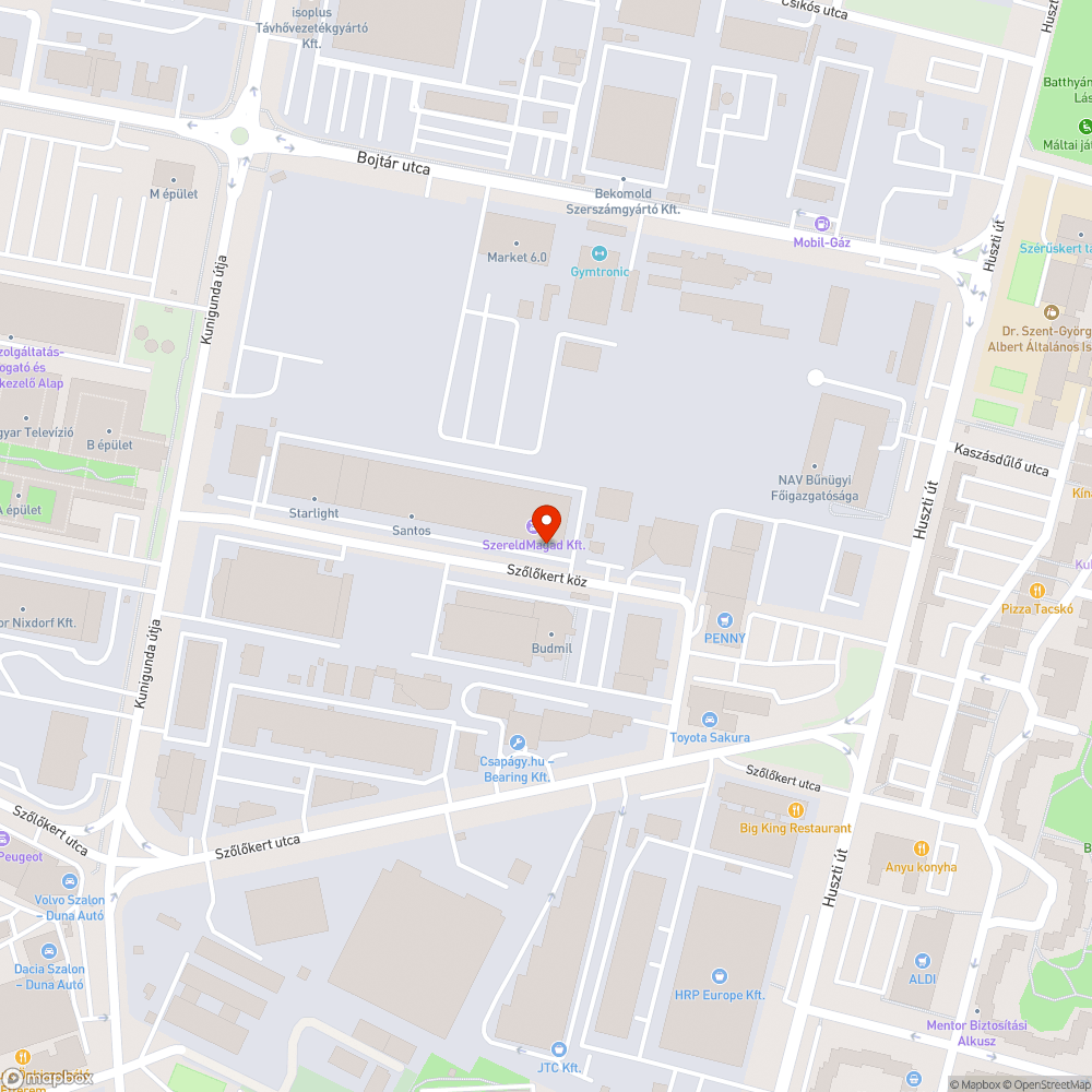 Elhagyott autók bejelentés helye