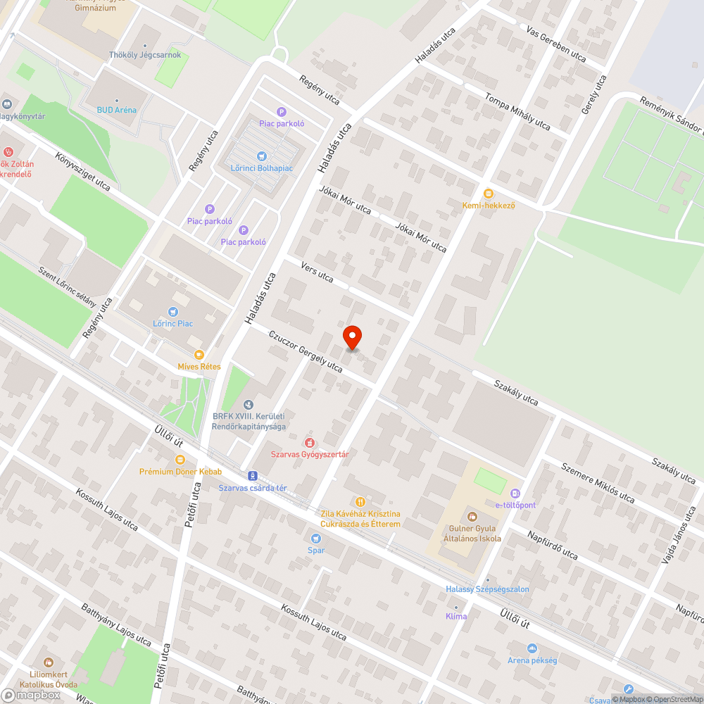 Szabálytalan 93-as bejelentés helye