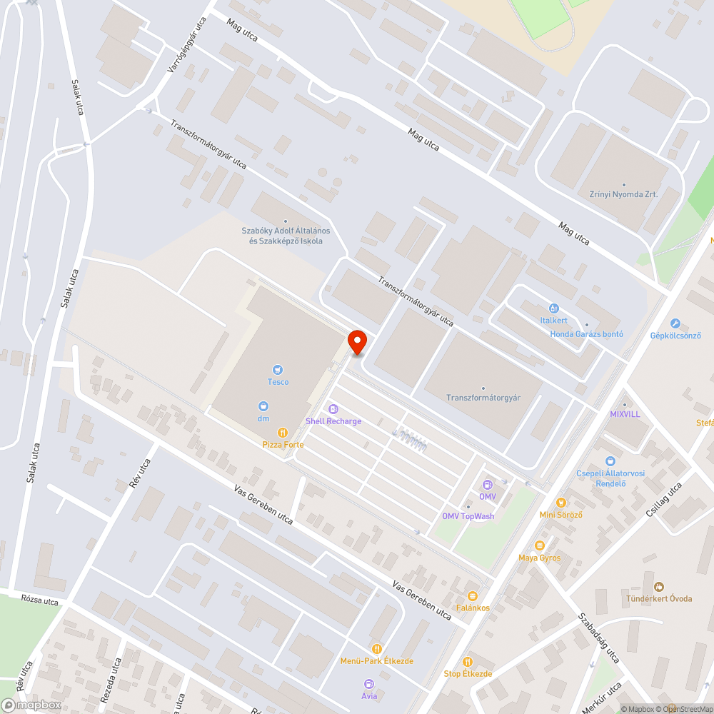 Kidöntött villanyoszlop bejelentés helye