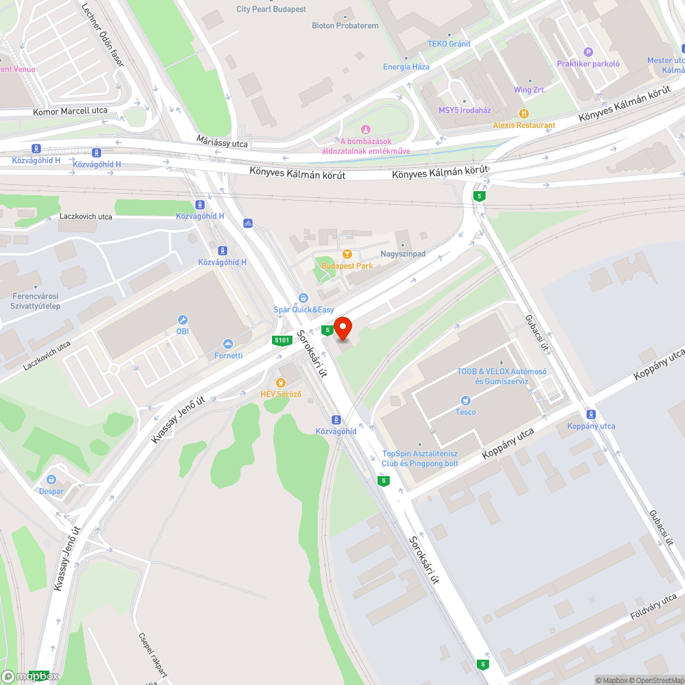 Budapest Park Éjszakai Zaj Ferencvárosban bejelentés helye