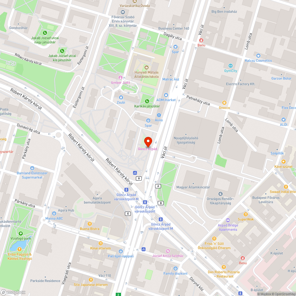 Kiszáradt fa bejelentés helye