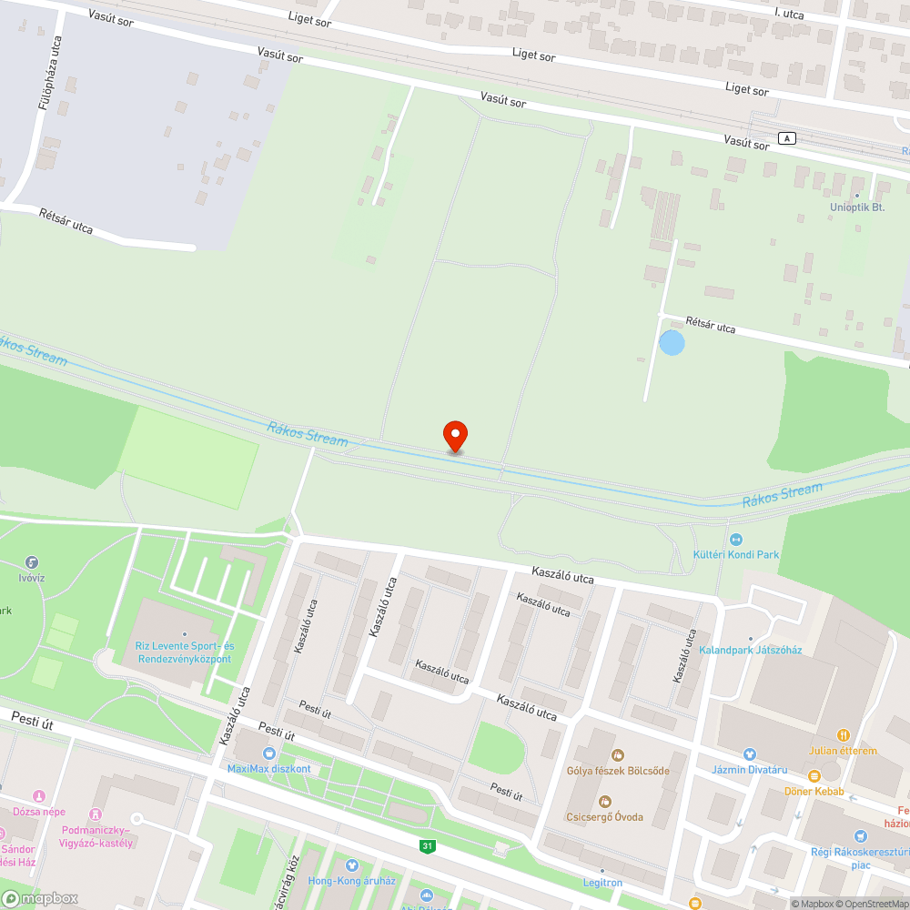 Kiégett a patak parton bejelentés helye