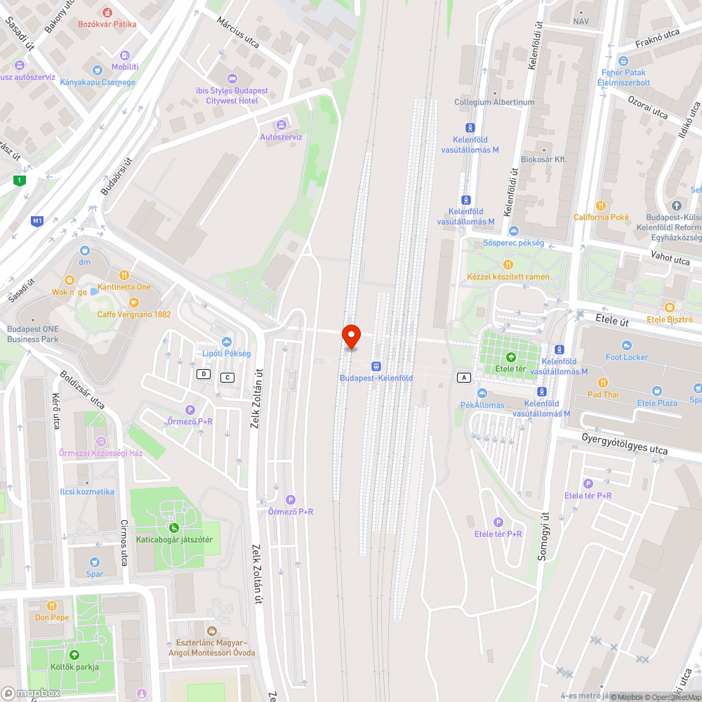 Kelenföld vasútállomás 5-ös vágány utastájékoztató bejelentés helye