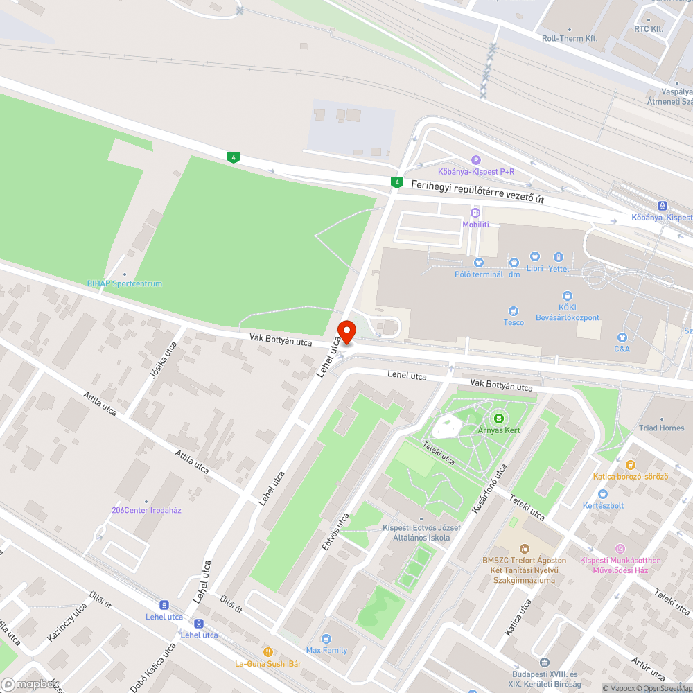 Bálványfák a gyalogátkelőhely közelében bejelentés helye