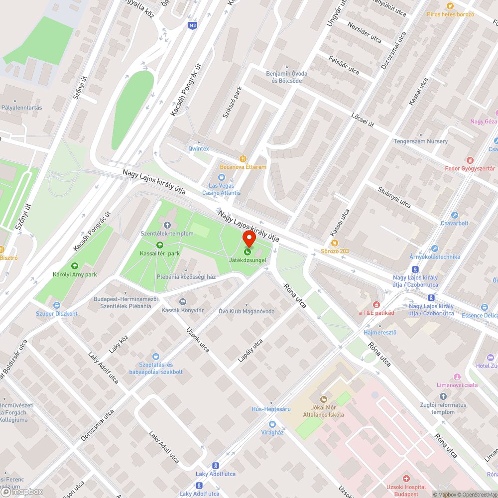 Kassai játszótér - veszélyes játék bejelentés helye