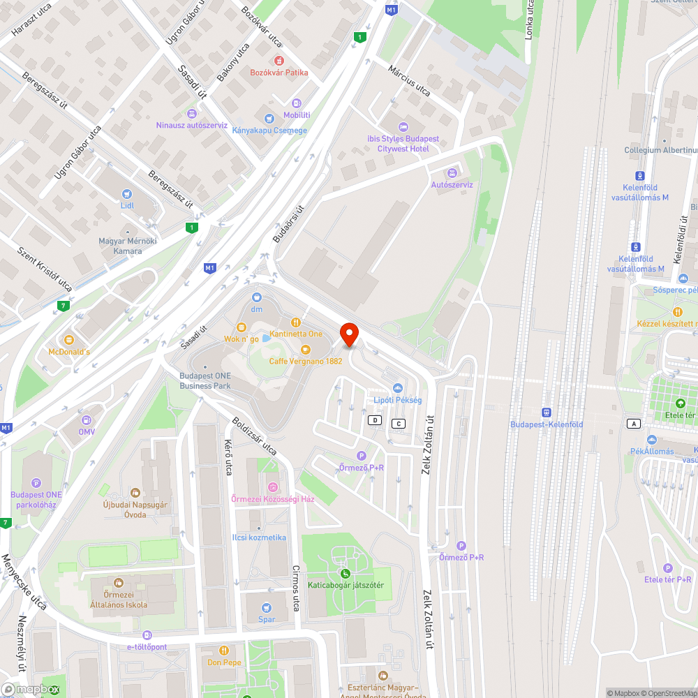 Budapest One mozgólépcső mellett úttest szennyezése bejelentés helye