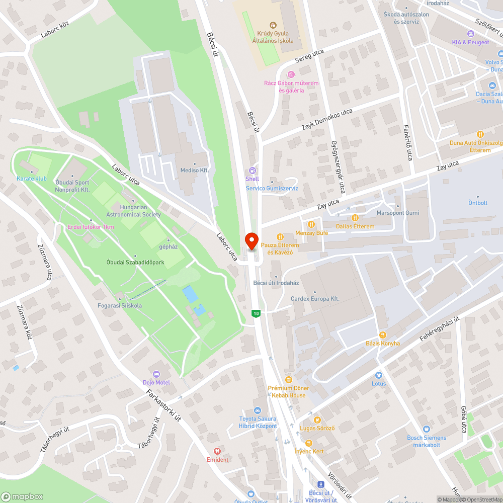 gyalogátkelő bejelentés helye