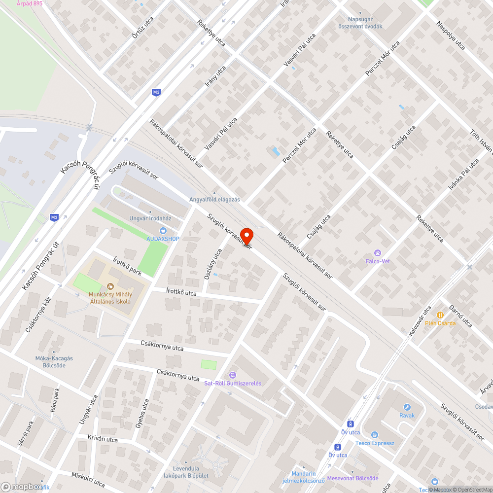 Elhagyott autó bejelentés helye